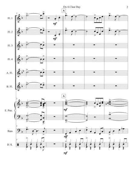 On A Clear Day Flute Choir Page 2