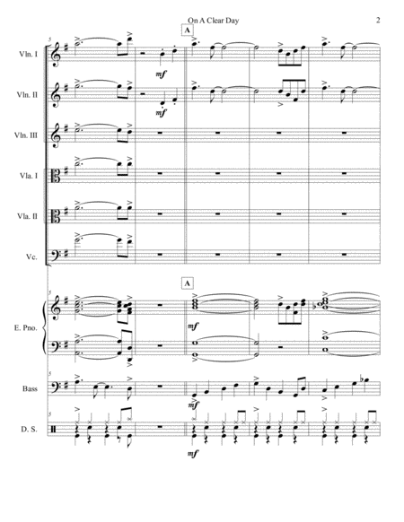 On A Clear Day String Sextet Page 2