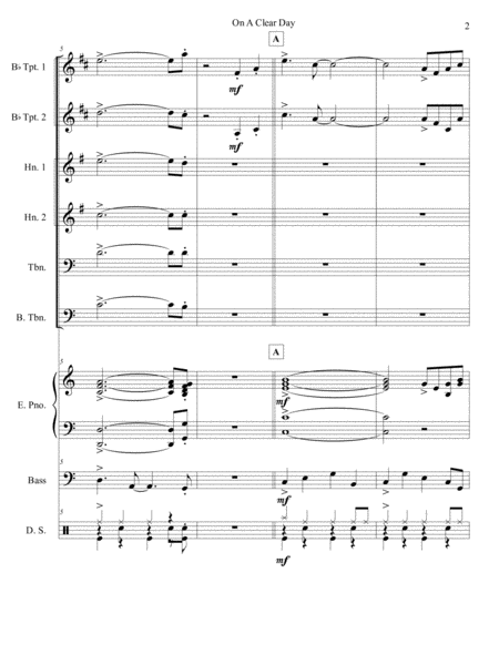 On A Clear Day You Can See Forever Brass Sextet Page 2