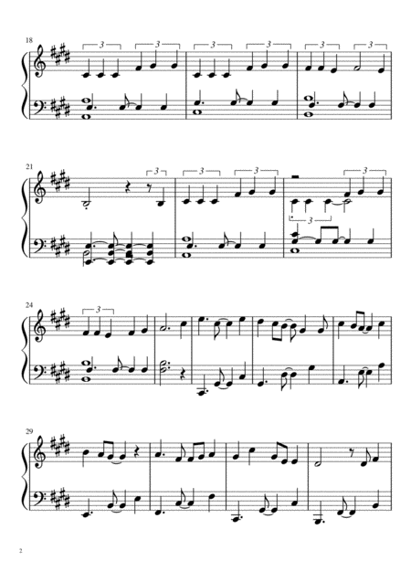 On My Way Alan Walker Easy Version Piano Sheet Page 2