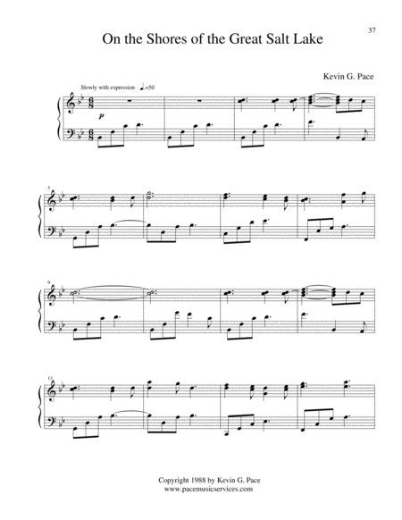 On The Shores Of The Great Salt Lake Original Piano Solo Page 2