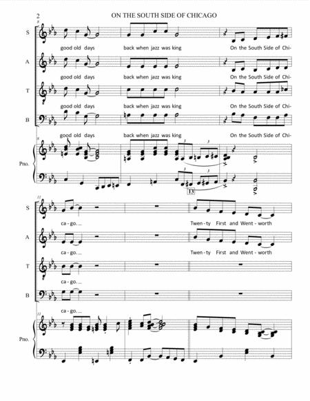 On The South Side Of Chicago Satb Piano Page 2
