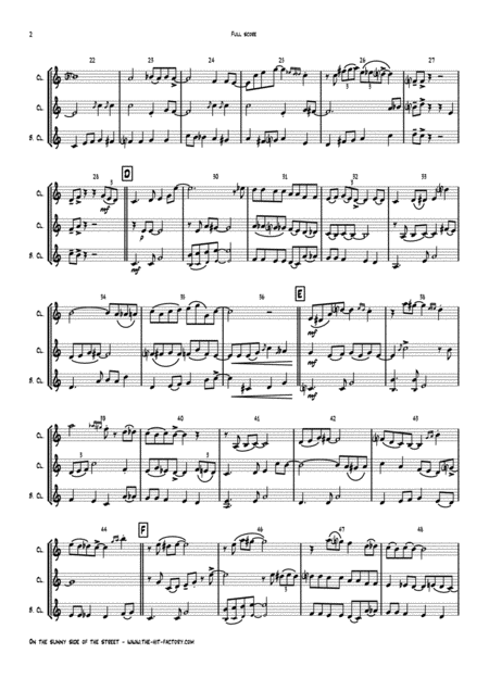 On The Sunny Side Of The Street Jazz Classic Clarinet Trio Page 2