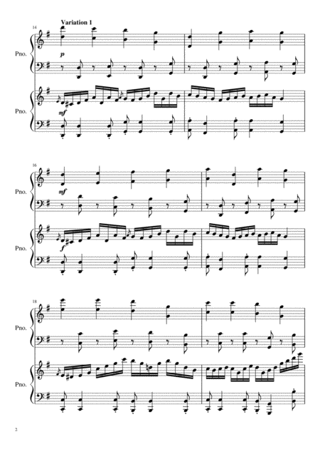 Once In Royal Davids City Variations For Two Pianos Page 2