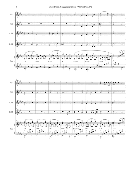 Once Upon A December For Flute Choir And Piano Page 2