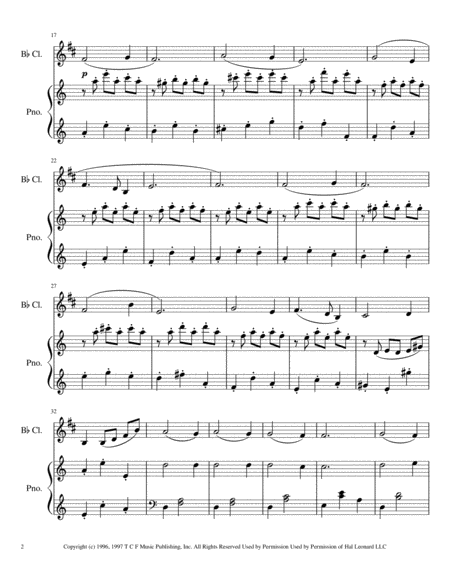 Once Upon A December From Anastasia Clarinet Solo And Piano Accompaniment Page 2