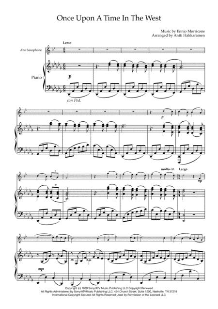 Once Upon A Time In The West Alto Saxophone Piano Page 2