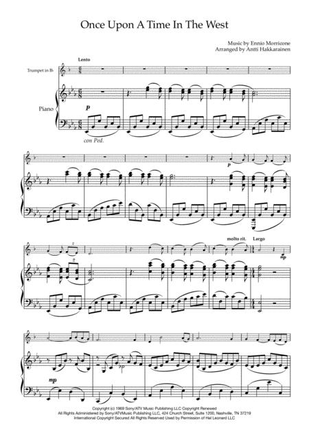 Once Upon A Time In The West Trumpet Piano Page 2