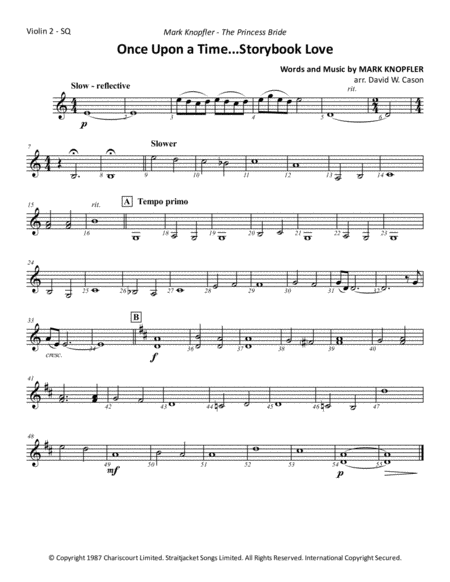 Once Upon A Time Storybook Love From The Princess Bride String Quartet Page 2