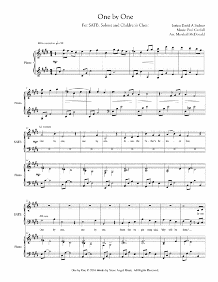 One By One Satb Paul Cardall David A Bednar Page 2