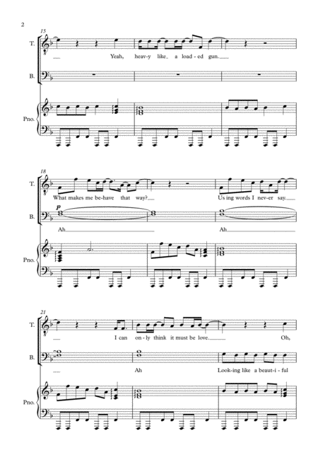 One Day Like This Elbow For Ttbb Piano Page 2