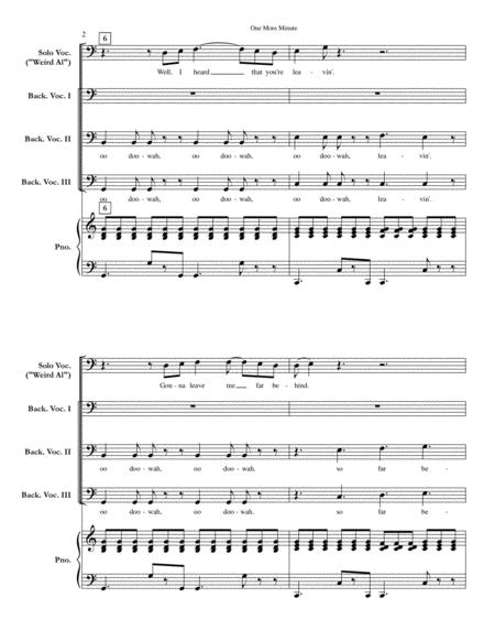 One More Minute Weird Al Yankovic Vocal Score Page 2