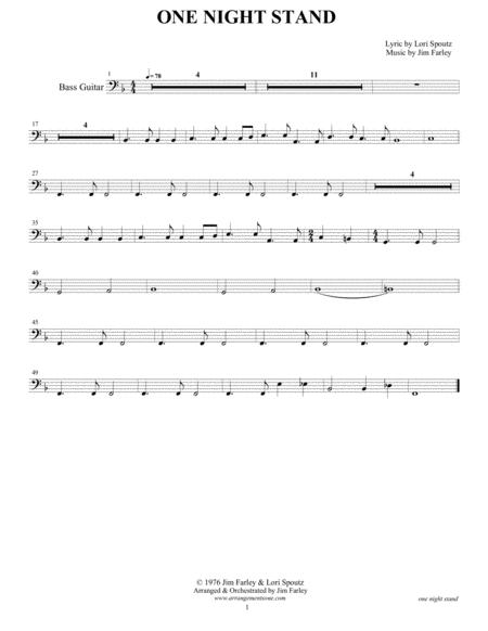 One Night Stand Arranged For Piano Bass Synthesizer French Horn Page 2