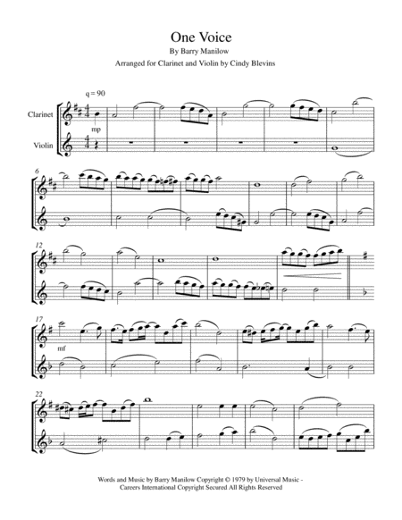 One Voice For Clarinet And Violin Page 2