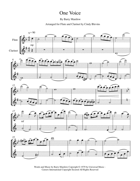 One Voice For Flute And Clarinet Page 2