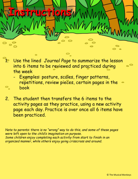 One Week Practice Fun For Young Violin Students Learn About Jungle Instruments Page 2