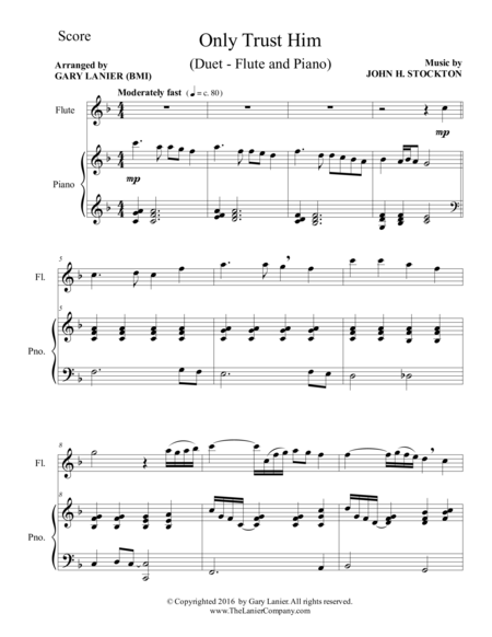 Only Trust Him Duet Flute Piano With Parts Page 2