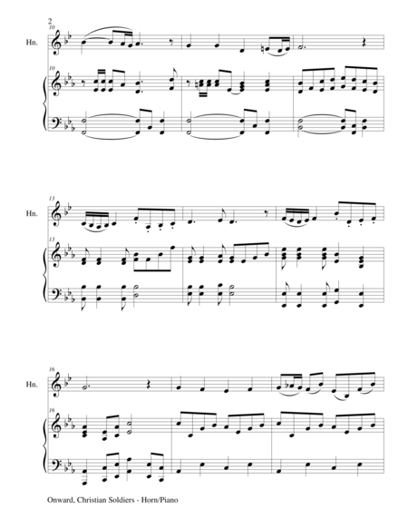 Onward Christian Soldiers Horn Piano And Horn Part Page 2