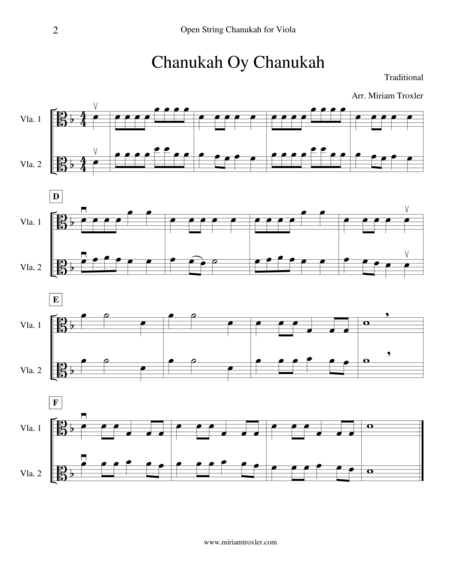 Open String Chanukah For Viola Page 2