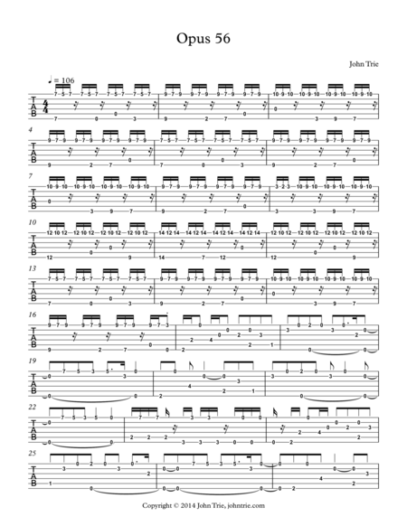 Opus 56 Tablature Page 2