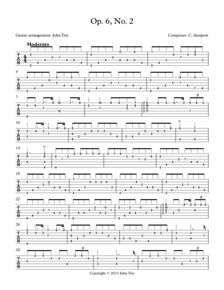 Opus 6 No 2 Tab Page 2