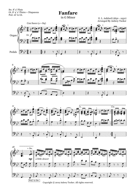 Organ Fanfare In G Minor E L Ashford Page 2