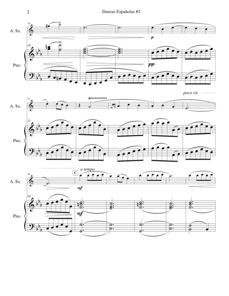 Oriental By Granados For Alto Sax And Piano Page 2