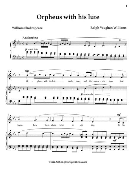 Orpheus With His Lute E Flat Major Page 2