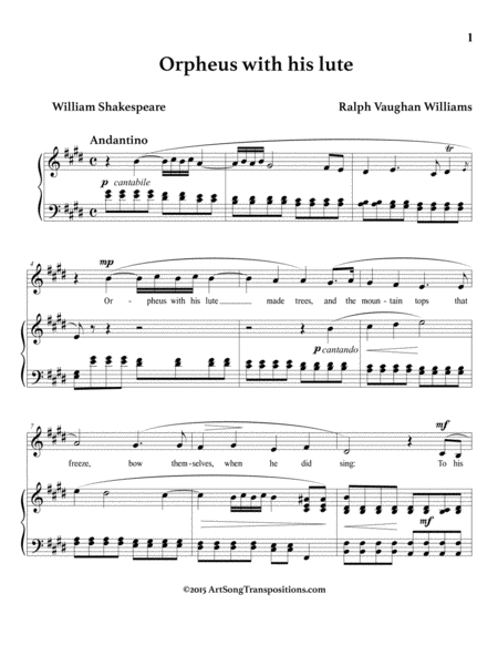 Orpheus With His Lute E Major Page 2
