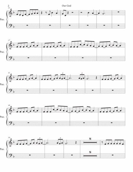 Our God Piano Page 2