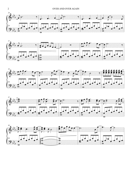 Over And Over Again Piano Solo Page 2