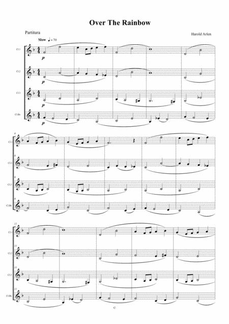 Over The Rainbow For Clarinet Quartet Page 2