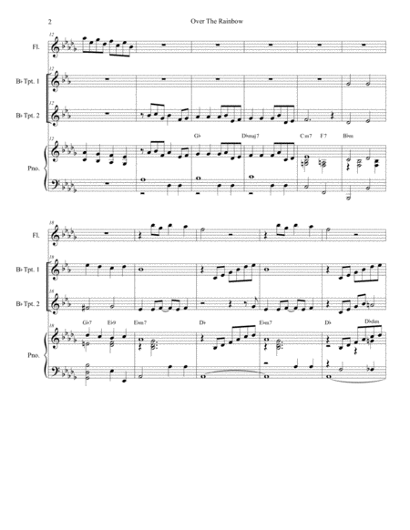 Over The Rainbow From The Wizard Of Oz Duet For Bb Trumpet Page 2