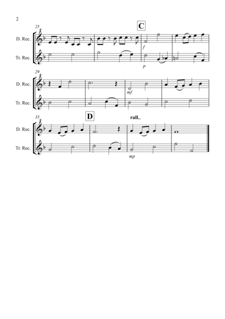 Over The Rainbow From The Wizard Of Oz For Descant And Treble Recorder Page 2