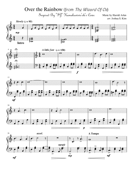 Over The Rainbow In Hawaiian Style For Solo Piano Page 2