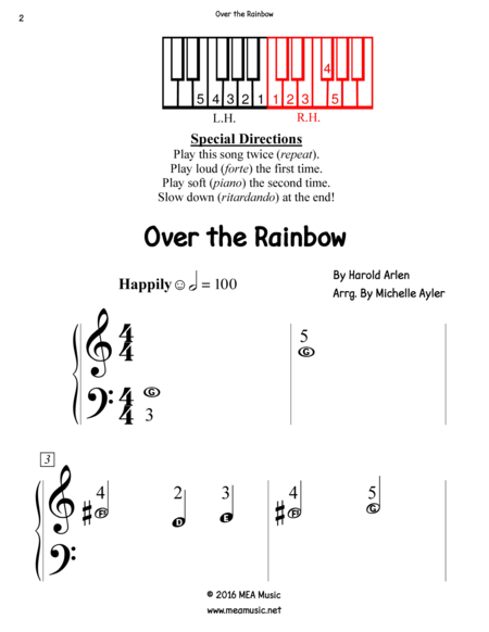 Over The Rainbow Pre Reading Page 2