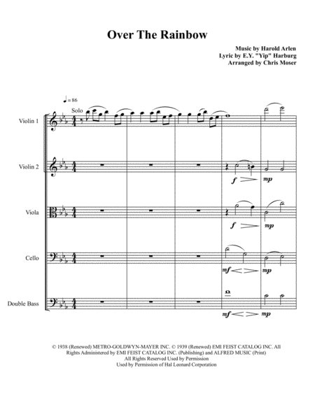 Over The Rainbow String Quintet Page 2