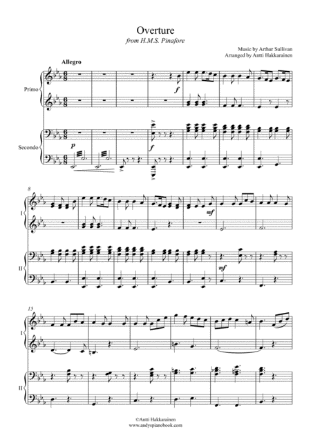 Overture From H Ms Pinafore Piano 4 Hands Page 2