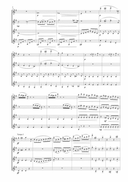 Overture From The Bat For Clarinet Quartet Page 2