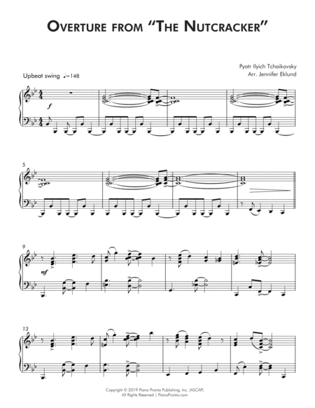 Overture From The Nutcracker Jazz Piano Solo Page 2