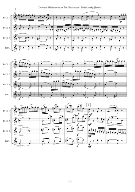 Overture Miniature From The Nutcracker Clarinet Quartet Page 2