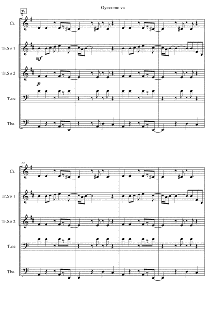 Oye Como Va Brass Quintet Page 2