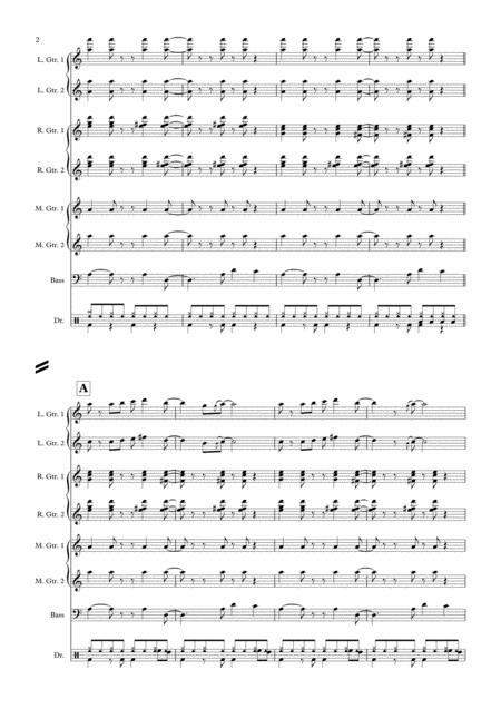 Oye Como Va Guitar Ensemble Score Page 2