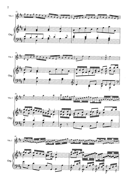 Pachelbel Canon In D Arranged By Rafael Dengra Violin Organ Full Score Page 2