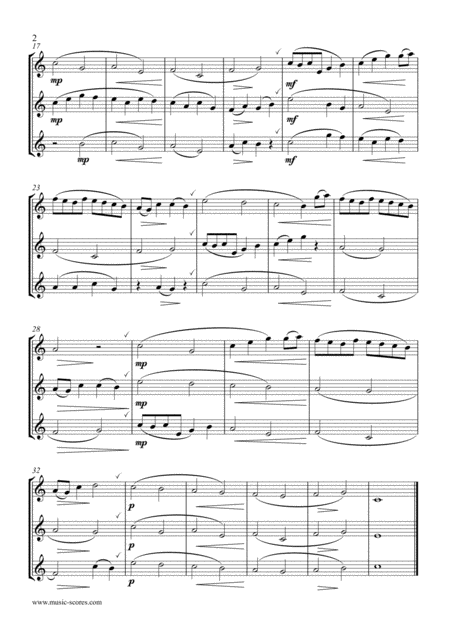 Pachelbels Canon 3 Clarinets Easy Page 2