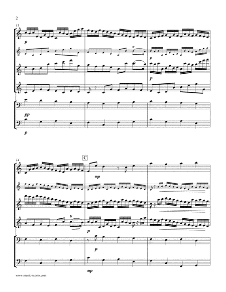 Pachelbels Canon 3 Recorders Cello And Double Bass Page 2