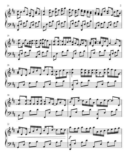 Pachelbels Canon In D Major Original Advance Complete Piano Solo Page 2