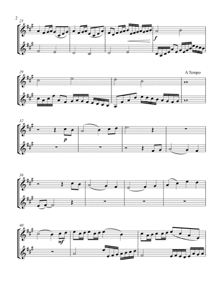 Pachelbels Noel Treble F Instrument Duet Parts Only Page 2
