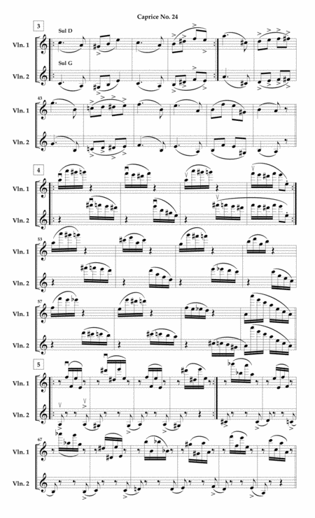 Paganini Caprice 24 For Two Violins Page 2