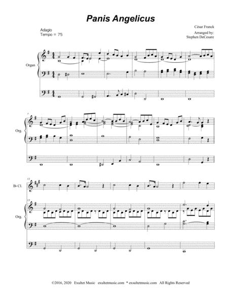 Panis Angelicus For Bb Clarinet Solo Organ Accompaniment Page 2